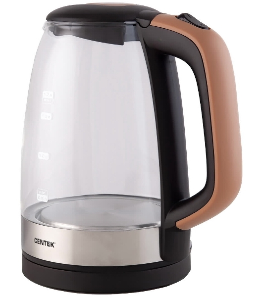 Электрочайник Centek CT-0065 бежевый, 1.7 л, 2200 Вт, скрытый нагревательный элемент