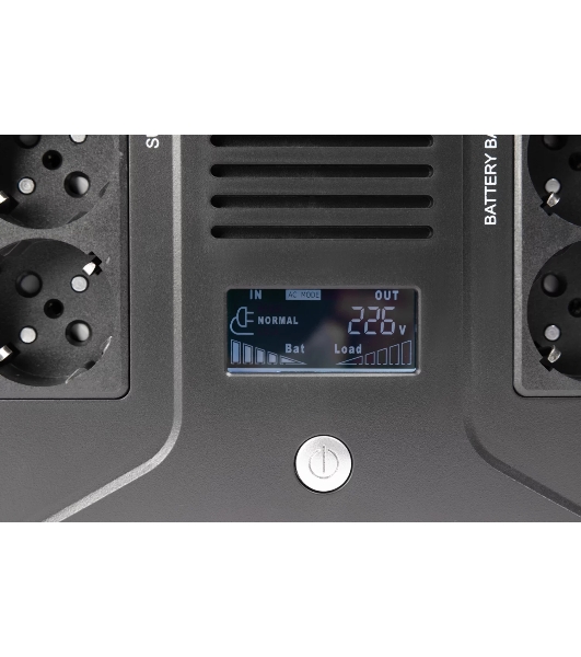 Источник бесперебойного питания SMARTWATT UPS SAFE PRO LCD 600 Line-interactive 600VA/360W Brick (Euro x8, USB, RJ11/RJ45 protection, LCD, 275x210x9