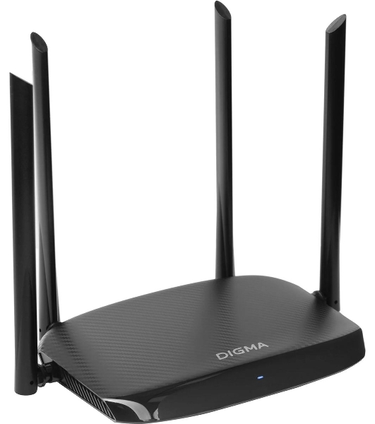 Роутер беспроводной Digma DWR-AC1201 AC1200 10/100BASE-TX черный (упак.:1шт)