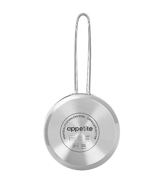 Ковш APPETITE SH05253 pretty 1,5 лиз нерж. стали. Объем 1,5л, размеры: 16х7,5 см, стекл. крышка, прутковая ручка,подар.коробка