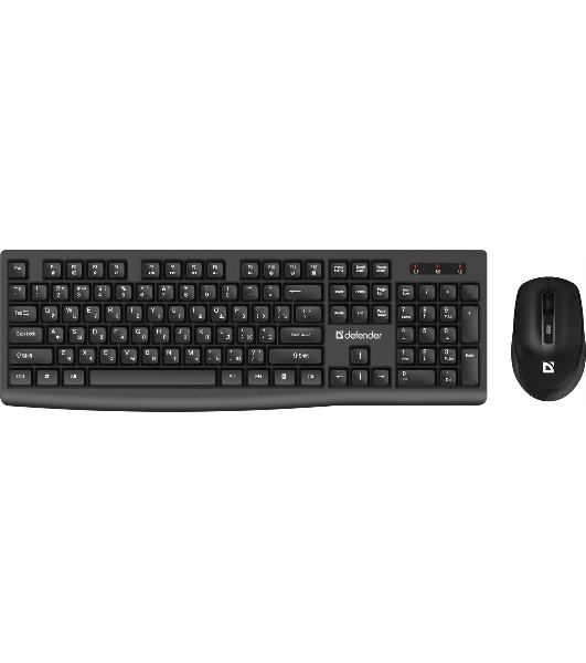 Комплект клавиатура+мышь Defender C-972 беспроводной, USB, 1600 DPI, черный