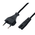 Кабель питания Cablexpert PC-184A-VDE-3M CEE 7/16-C7, 2x0.75мм2, 2.5А, VDE, угл.разъемы, 3м, черный, пакет, фото 1