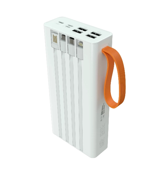 Портативный аккумулятор More choice (4620202550583) PB22-30 с кабелем 2USB 2.1A - 30000mAh белый