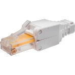Коннектор Suprlan 10-0218-1, UTP cat.5e RJ45, с защитным колпачком, серый, фото 1