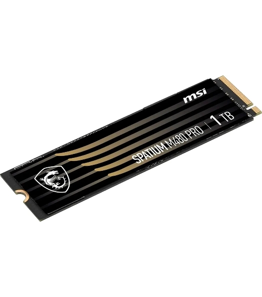 Накопитель SSD MSI SPATIUM M480 PRO, 1000Gb, M.2 2280, PCIe 4.0 x4, NVMe, R/W 7400/6000