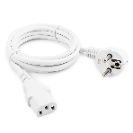 Кабель питания Cablexpert PC-186W Schuko-C13, 3x0.5мм2, 6A, с заземлением, 1.8м, белый, пакет, фото 1