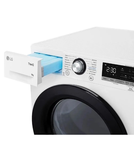 Сушильная машина LG DC90V3V6W белый, 9 кг, сушка - тепловой насос, программ - 14, 60 x 85 x 66 см