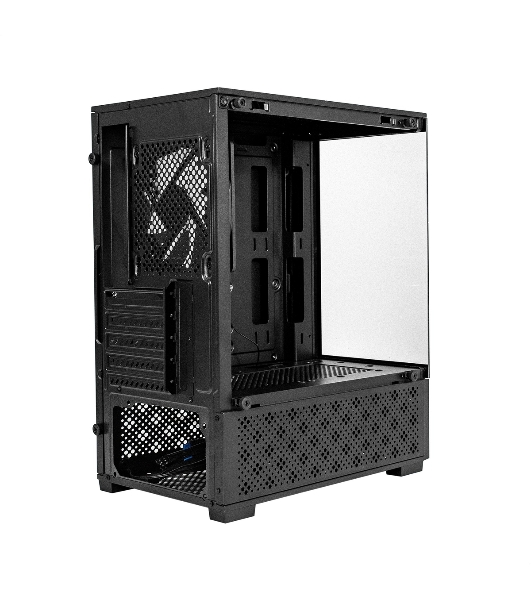 Компьютерный корпус Minitower ExeGate i3 SEA LE-NPX400 (mATX, БП 400NPX, 1*USB+1*USB 3.0, HD аудио, черный, передняя и боковая панели - закаленное стекло)
