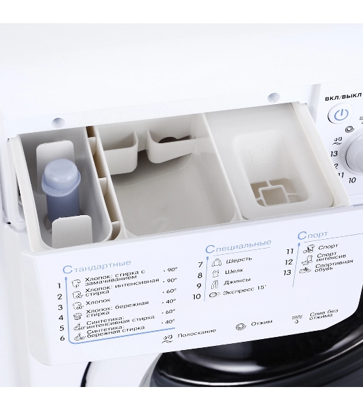 Стиральная машина Indesit IWSD 6105 B (CIS).L белая, загрузка фронтальная 6кг, 1000 об/мин., класс: A
