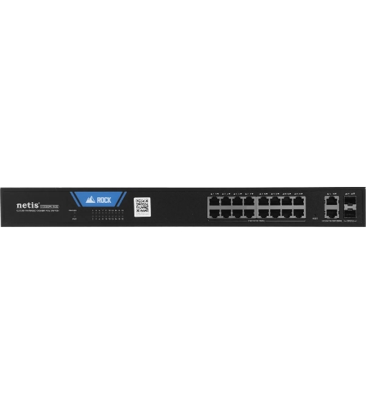 Коммутатор Netis ST220GPR-2G2S (L2) 18x1 Гбит/с 2SFP 16PoE 225W настраиваемый