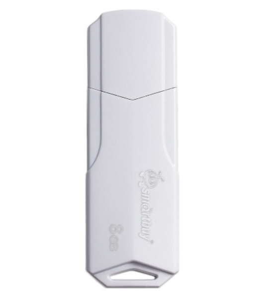 Флешка USB SmartBuy CLUE white (SB8GbCLU-W), 8Gb, USB 2.0, R/W 30/15, белый