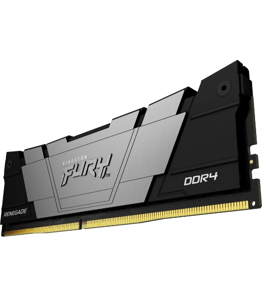 Оперативная память Kingston Fury Renegade, DDR4, 16GB (2x8GB), 3200MHz, CL16, DIMM, с радиатором, серый/черный