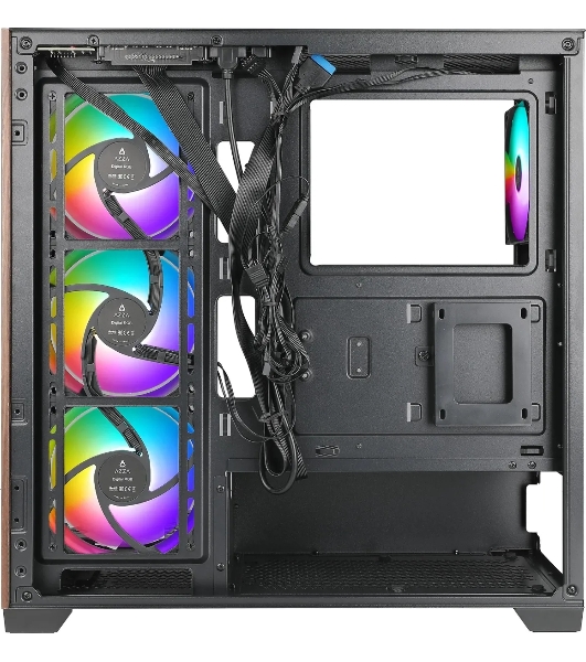Компьютерный корпус Azza Neptune черный без БП ATX 5x120мм 2x140мм 2xUSB2.0 1xUSB3.0 audio bott PSU
