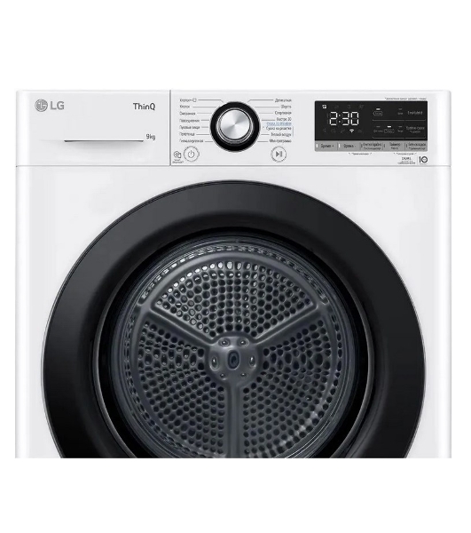 Сушильная машина LG DC90V3V6W белый, 9 кг, сушка - тепловой насос, программ - 14, 60 x 85 x 66 см