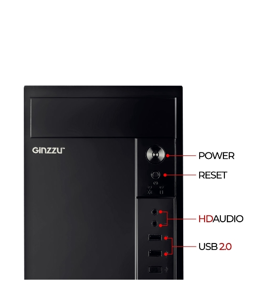 Компьютерный корпус Ginzzu B410 mATX