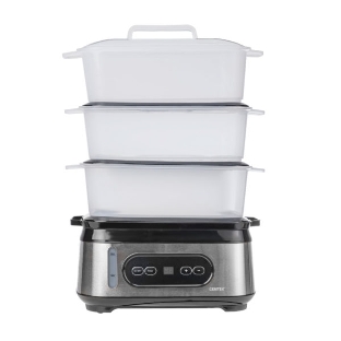 Пароварка Centek CT-1459 серебристый, 9 л, ярусы - 3, 1050 Вт, электронное