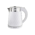 Чайник электрический Homestar HS-1021, 1500 Вт, 1.7 л, нержавейка+пластик, белый, двойной корпус, фото 1
