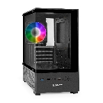 Компьютерный корпус Minitower ExeGate i3 SEA LE-NPX400 (mATX, БП 400NPX, 1*USB+1*USB 3.0, HD аудио, черный, передняя и боковая панели - закаленное стекло), фото 1