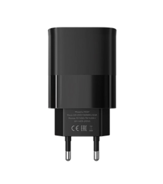 Сетевое зарядное устройство MORE CHOICE (4620202553454) NC67 СЗУ 1Type-C 3.0A PD 20W, черный
