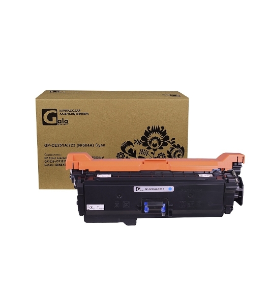 Картридж лазерный GalaPrint GP-CE251A/723 (№504A) голубой (7000 стр) для HP Color LaserJet CP3520/CP3525/CP3525dn/CP3525n/CP3525x/CM3530/CM3530fs/Canon i-SENSYS/LBP7750/LBP7750Cdn