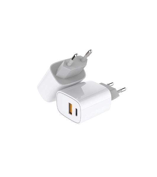 Сетевое зарядное устройство Rexant с двумя портами USB-A + USB-C, 20 Вт