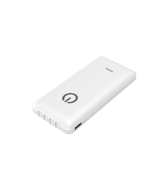 Портативный аккумулятор Powerbank Perfeo ABSOLUTE 10000mah In Micro usb,USB/Out USB,Micro usb,Type-C,Lightning, 2.1А/белый (PF_B4879)