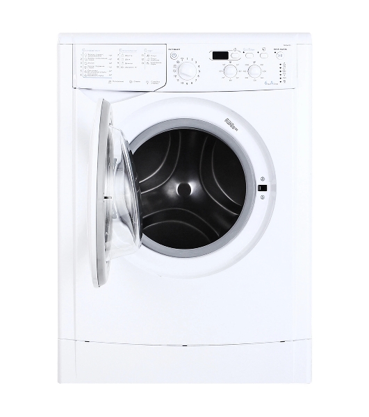 Стиральная машина Indesit IWSD 6105 B (CIS).L белая, загрузка фронтальная 6кг, 1000 об/мин., класс: A
