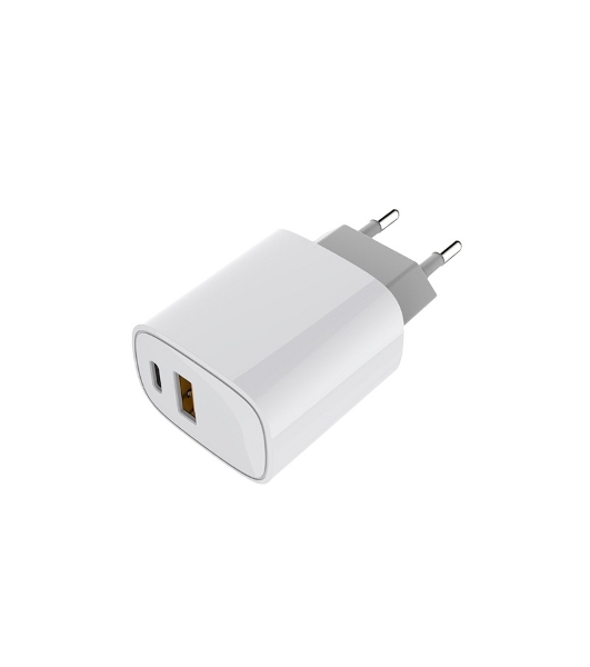 Сетевое зарядное устройство Rexant с двумя портами USB-A + USB-C, 20 Вт