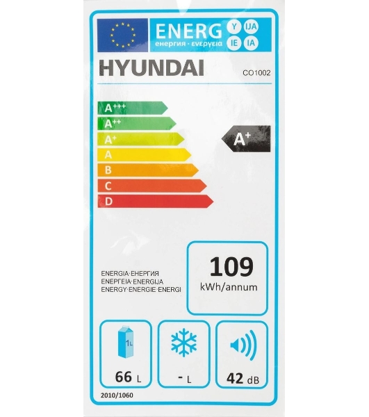 Холодильник Hyundai CO1002 белый однокамерный 65л