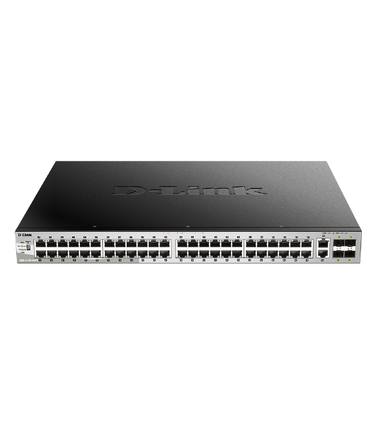 Коммутатор D-Link DGS-3130-54PS/B2A, 48×1 Гбит/с + 2×10 Гбит/с Base-T + 4×10 Гбит/с SFP+, управляемый