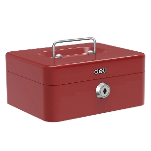 Сейф для денег Deli ET501 90х 200х 160 мм ключевой, красный