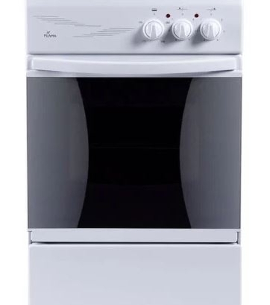 Плита электрическая Flama CE 3201 W белый, конфорок 2 шт, духовка 30 л, 50 см x 85 см x 36 см