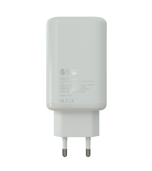 Сетевое зарядное устройство MORE CHOICE NC79a 1USB+2Type-C 3.0A PD 65W быстрая зарядка для Type-C 2м белый