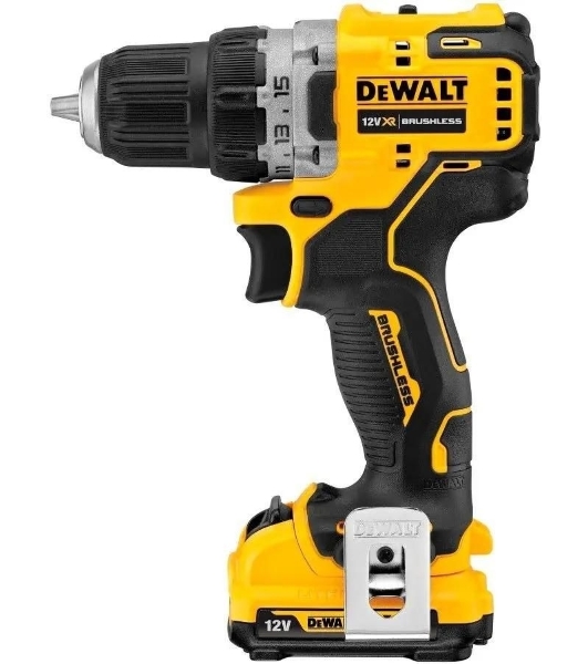Дрель-шуруповерт DeWalt DCD701D2, 12В, 2 Ач, 57.5 Нм, бесщеточный