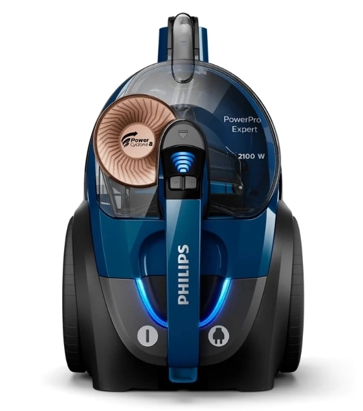 Пылесос Philips FC9733/01 синий/черный, 470/2100 Вт, уборка сухая, пылесборник контейнер 2 л