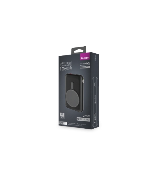 Портативный аккумулятор OLMIO QM-11, 10000mAh, 22.5W QuickCharge3.0/PowerDelivery, 15W wireless, серый