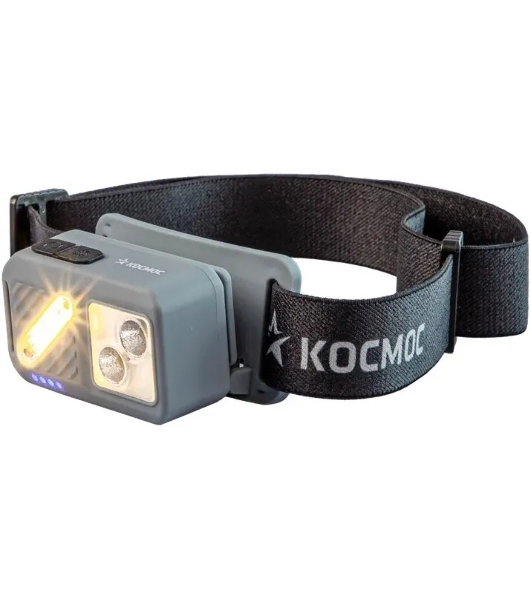 Фонарь налобный аккумуляторный КОСМОС KOC850Lit светло-серый