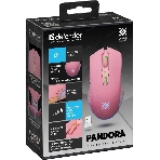 Мышь беспроводная Defender Pandora GM-502 розовый, 3200 dpi, радиоканал, USB, кнопки - 7, фото3
