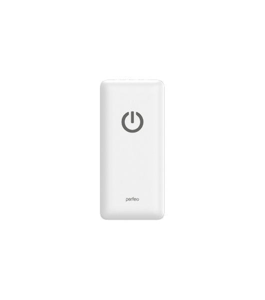 Портативный аккумулятор Powerbank Perfeo ABSOLUTE 10000mah In Micro usb,USB/Out USB,Micro usb,Type-C,Lightning, 2.1А/белый (PF_B4879)