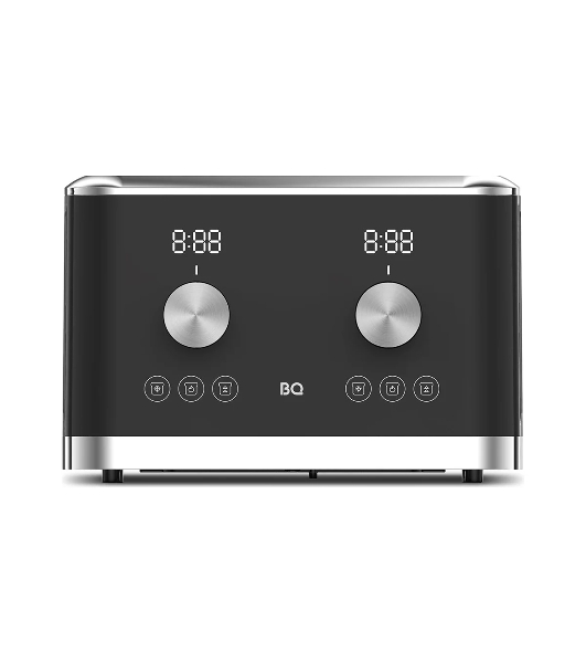 Тостер BQ T4000 чёрный/нержавеющая сталь, 1600 Вт, 4 слота