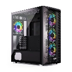 Компьютерный корпус ABR Quantum черный (1хUSB Type-C, 2хUSB 2.0, HD Audio, 4xRGb Fan, ATX, E-ATX), фото 1