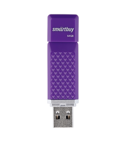 Флешка USB Smartbuy Quartz Violet (SB64GBQZ-V), 64Gb, USB 2.0, R/W 25/15, фиолетовый