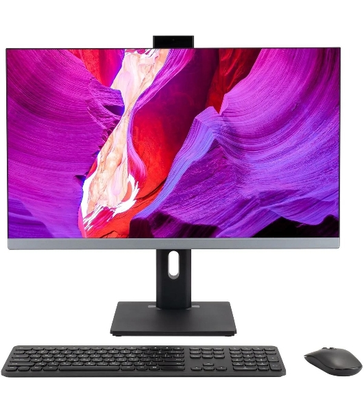 Моноблок Digma Pro Unity 27' Full HD i5 1235U (1.3) 16Gb SSD 512Gb Iris Xe CR Windows 11 Professional GbitEth WiFi BT 90W клавиатура мышь Cam серый/черный 1920x1080