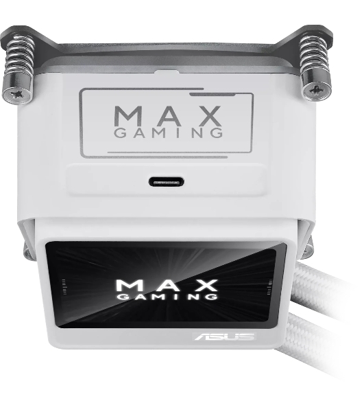 Жидкостная система охлаждения ASUS MAX GAMING LC 360 ARGB LCD WHT белый, алюминий/медь, 2500 об/мин, 35.5 дБ, 4 pin