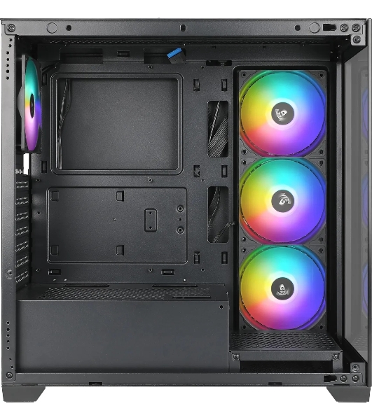 Компьютерный корпус Azza Neptune черный без БП ATX 5x120мм 2x140мм 2xUSB2.0 1xUSB3.0 audio bott PSU