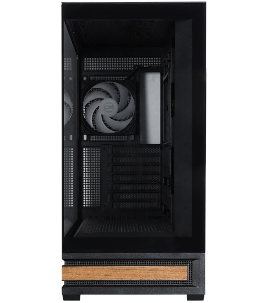 Компьютерный корпус ZALMAN P40 NAMU, ATX, черный, WINDOW, WOODEN ELEMENTS, 2xCombo(2.5” or 3.5”), 1xUSB TYPE-C, 2xUSB 3.0, SIDE 3x120мм ARGb, REAR 1x120мм ARGb
