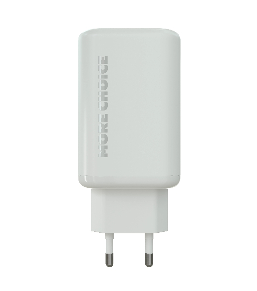 Сетевое зарядное устройство MORE CHOICE NC79a 1USB+2Type-C 3.0A PD 65W быстрая зарядка для Type-C 2м белый
