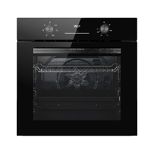 Духовой шкаф Kuppersberg HO 606 P Black line, High-Tech, 78 л, поворотное управление, утапливаемые переключатели, дисплей, таймер, 6 режимов, макс. температура 310 градусов, телескопические направляющие (на 1 уровень), цвет черный, цвет фурнитуры черный