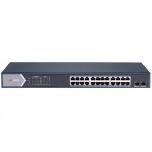 Коммутатор Hikvision DS-3E1526P-SI, 24×1 Гбит/с PoE+ + 2×1 Гбит/с SFP, настраиваемый