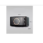 Микроволновая печь Horizont HSM205RBG черный/золотистый, 20 л, 700 Вт, переключатели — поворотный механизм, фото 1